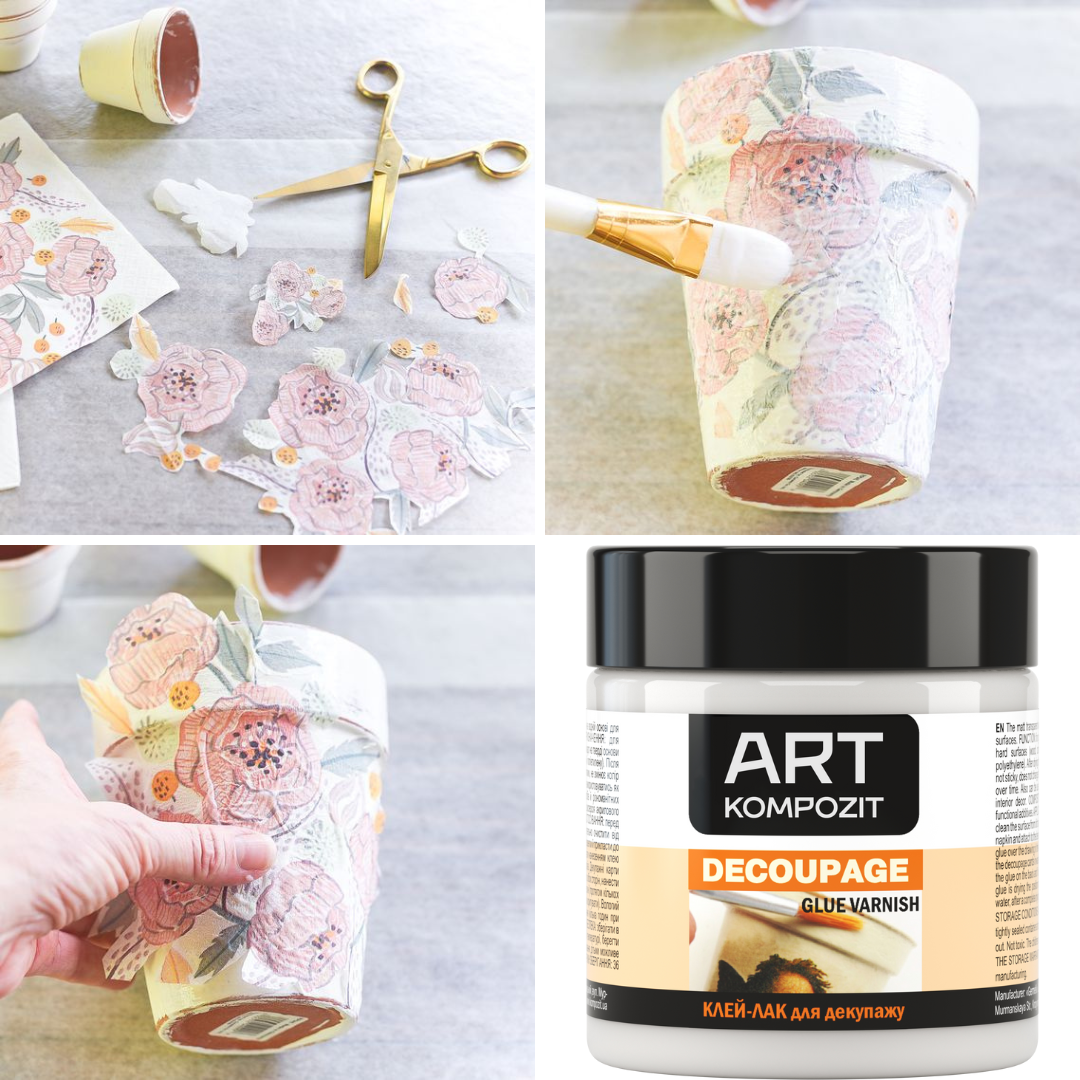 Varnish and glue for decoupage Composite / various volumes