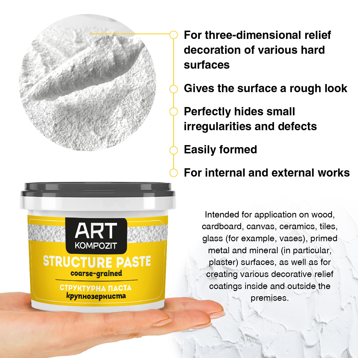 Strukturpaste Komposit / Grobkörnige Paste 300 ml