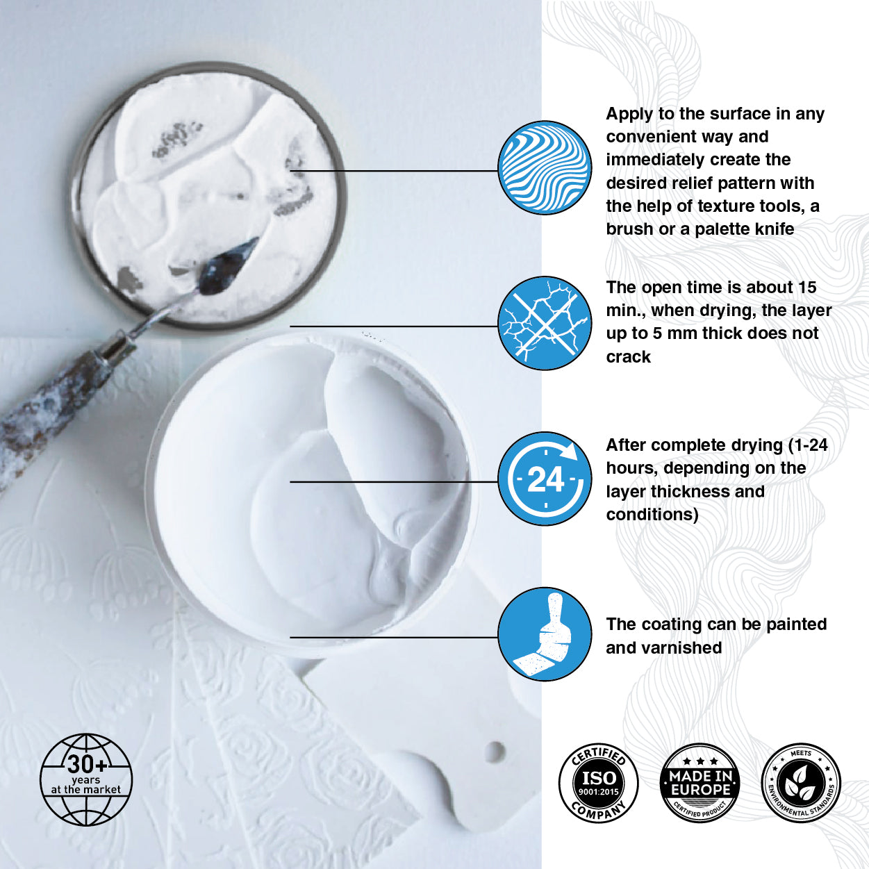Structural paste 3D Composite / Smooth texture / different volumes