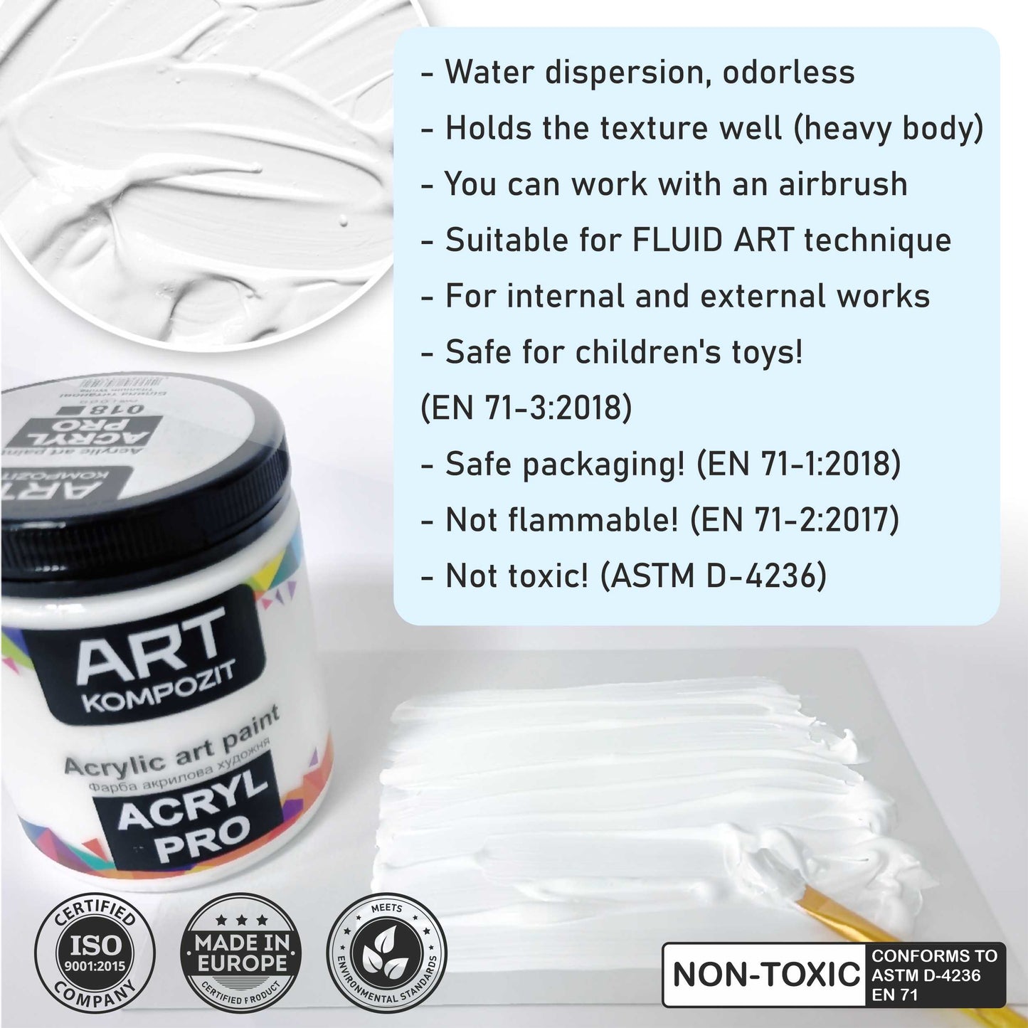Professional acrylic paints ACRYL PRO Composite 430 ml / Basic colors