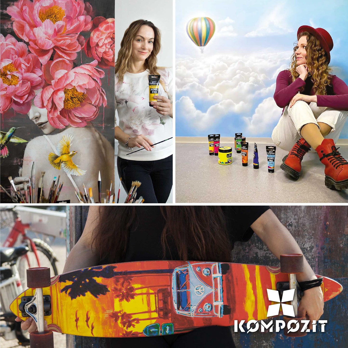 Professional acrylic paints ACRYL PRO Composite 430 ml / Basic colors