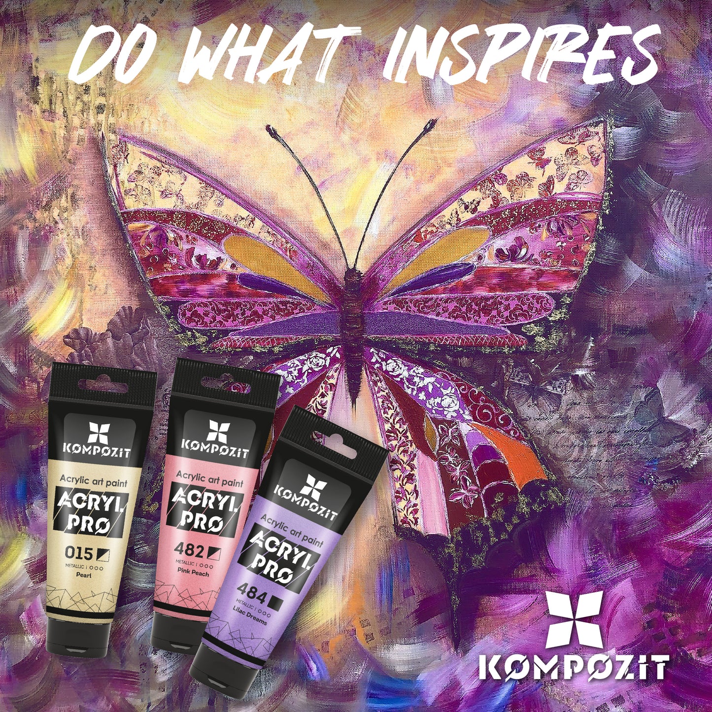 Sada akrylových farieb ACRYL PRO Kompozit METALLIC 15 x 75 ml