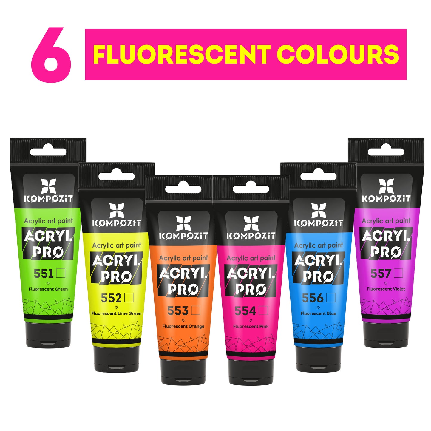 Professionelle Acrylfarben ACRYL PRO Composite 75 ml / Fluoreszierende Farben