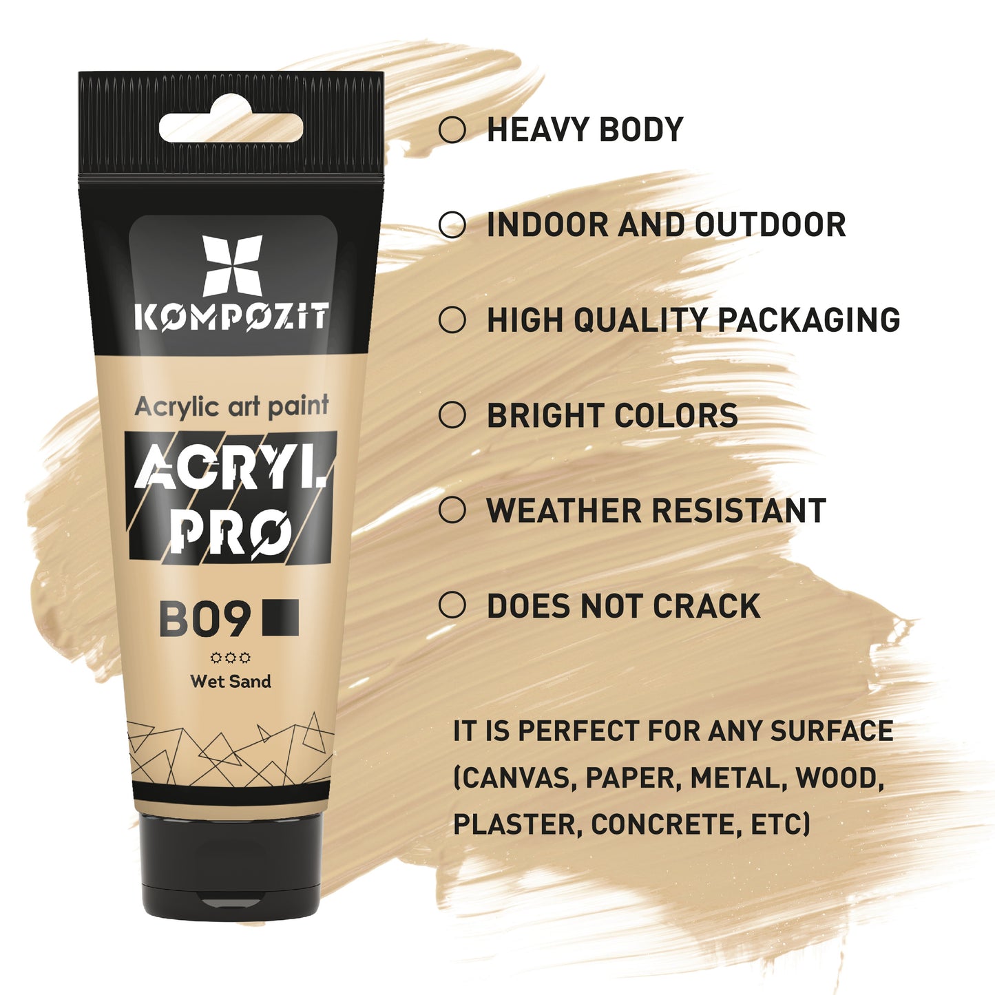 Professional acrylic paints ACRYL PRO Composite 75 ml / Pastel colors