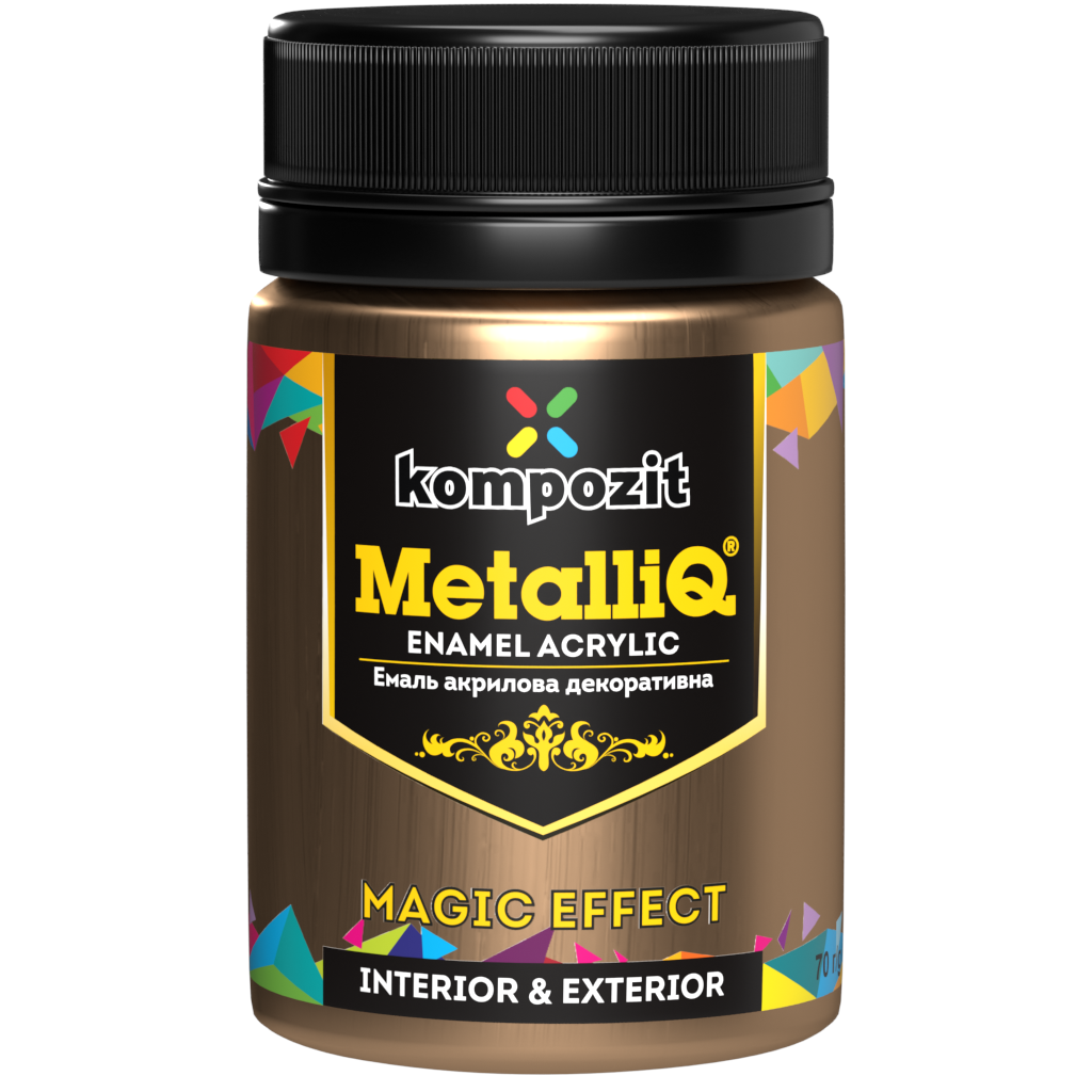 Metallic professional acrylic paints MetalliQ Kompozit 70 g / Various shades