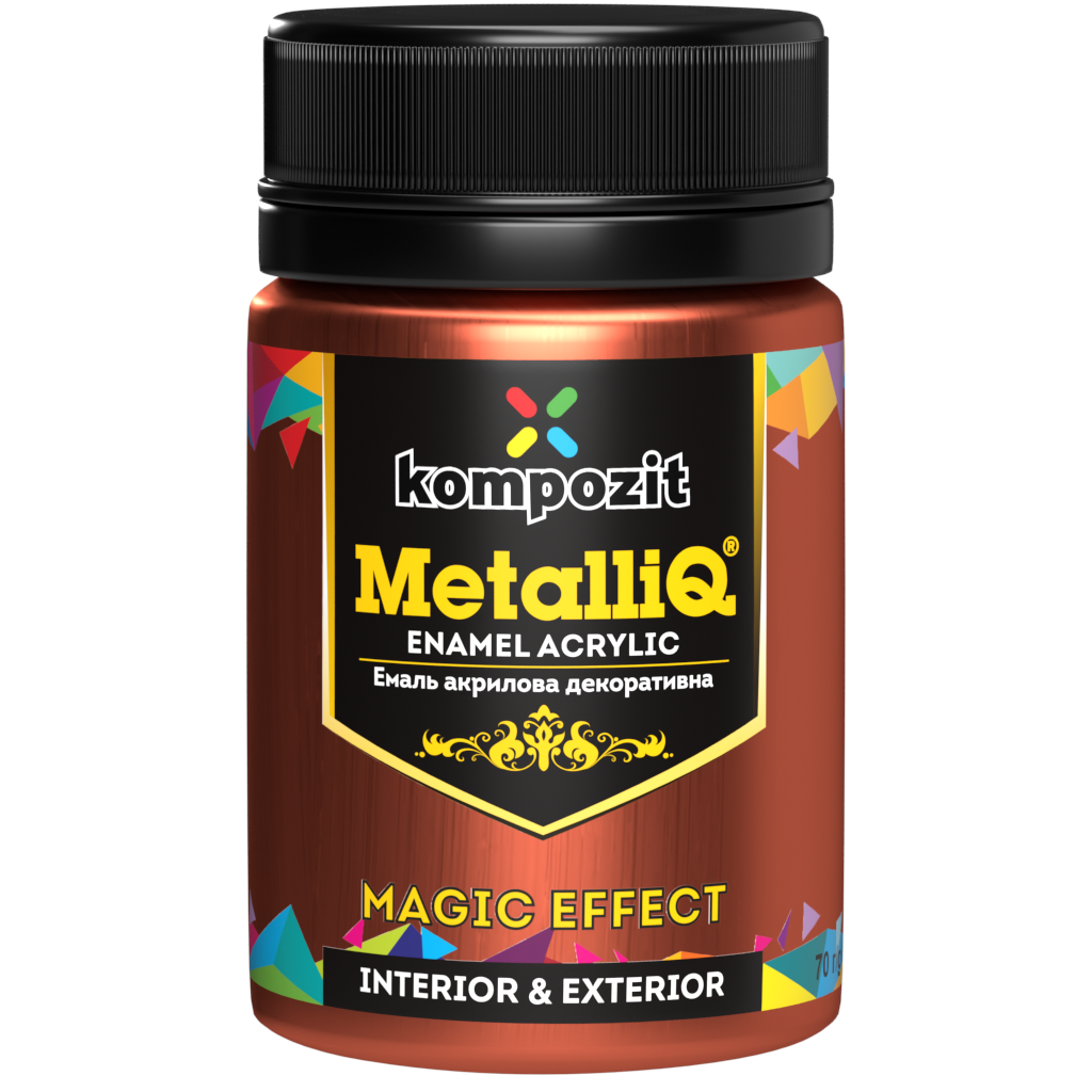 Metallic professional acrylic paints MetalliQ Kompozit 70 g / Various shades