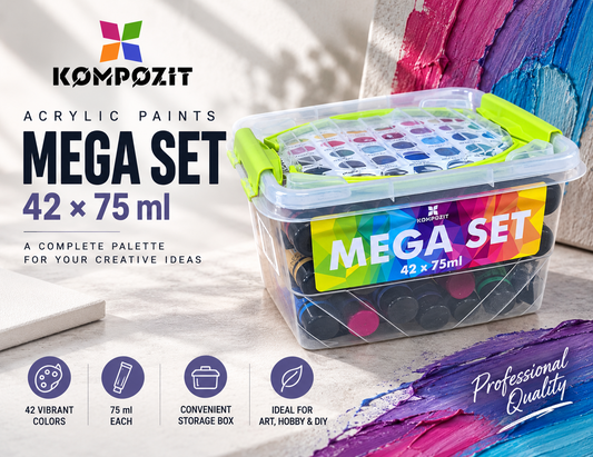 Sada akrylových farieb ACRYL PRO Kompozit 42 × 75 ml