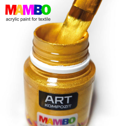 Farbset für Textilien und Leder MAMBO Composite / Metallic-Farben 6 x 20 ml