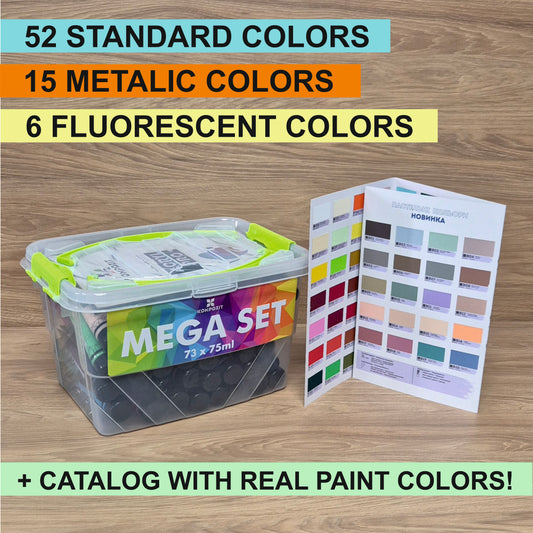 Sada akrylových farieb ACRYL PRO Kompozit 73 x 75 ml + farebný katalóg
