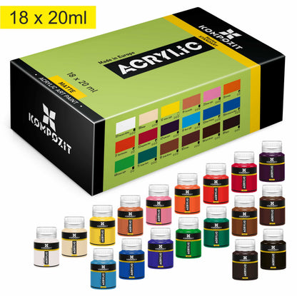 Sada akrylových farieb STANDART Kompozit 18 x 20 ml