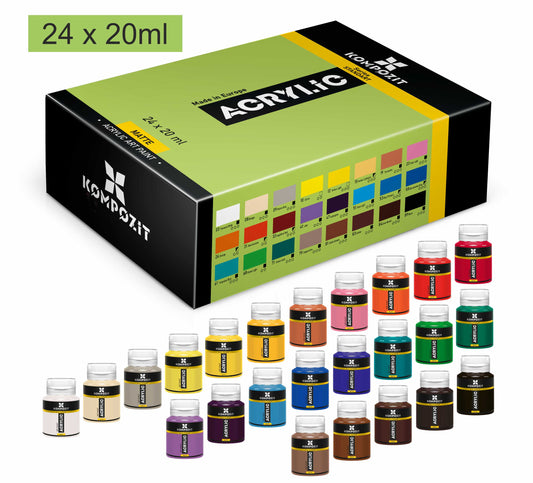 Sada akrylových farieb STANDART Kompozit 24 x 20 ml