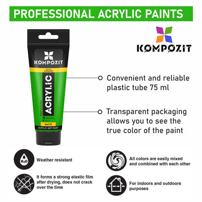 Akrylová farba STANDART Kompozit 75 ml / Rôzne odtiene