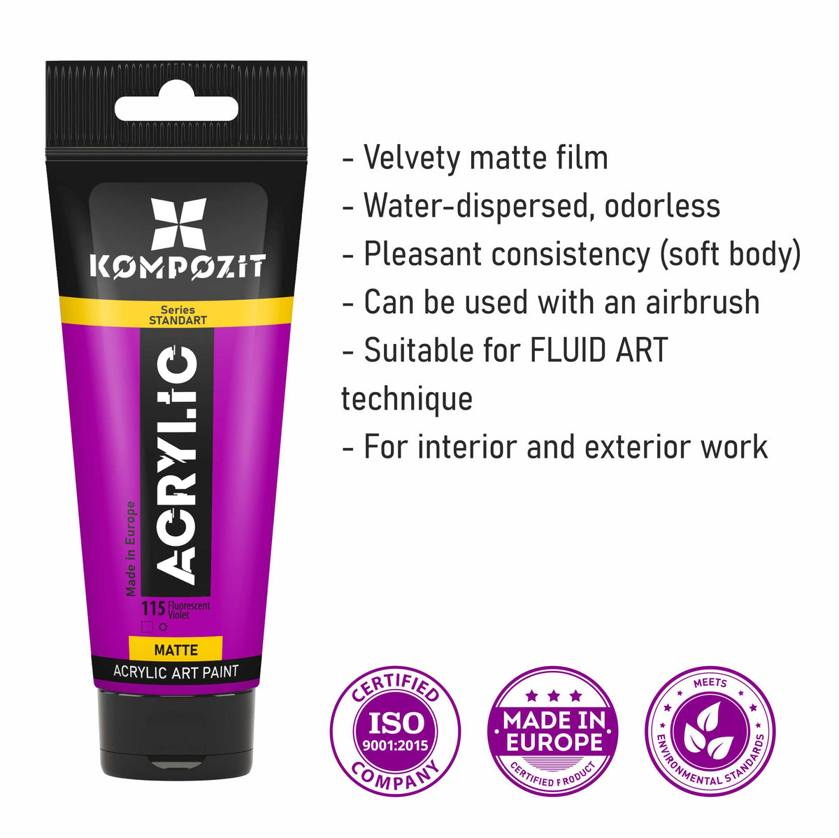 Akrylová farba STANDART Kompozit 75 ml / Rôzne odtiene